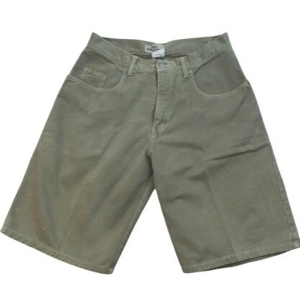 VTG 90s Guess Georges Marciano Baggy Denim‎ Shorts Mens 30 Olive Green USA Made
